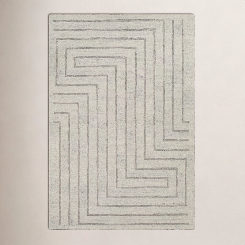Rafferty Wool Geometric Indoor Rug, Rectangle 8'10" x 12'
