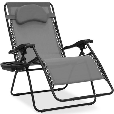 Oversized Zero Gravity Chair, Folding Outdoor Patio Recliner W/ Cup Holder by Latitude Run