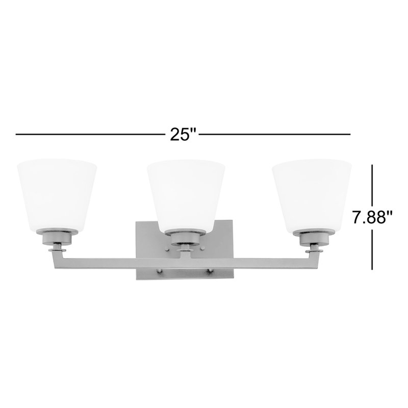Éclairage pour meuble-lavabo à intensité variable 3 lumières Angyl, Bronze vieilli