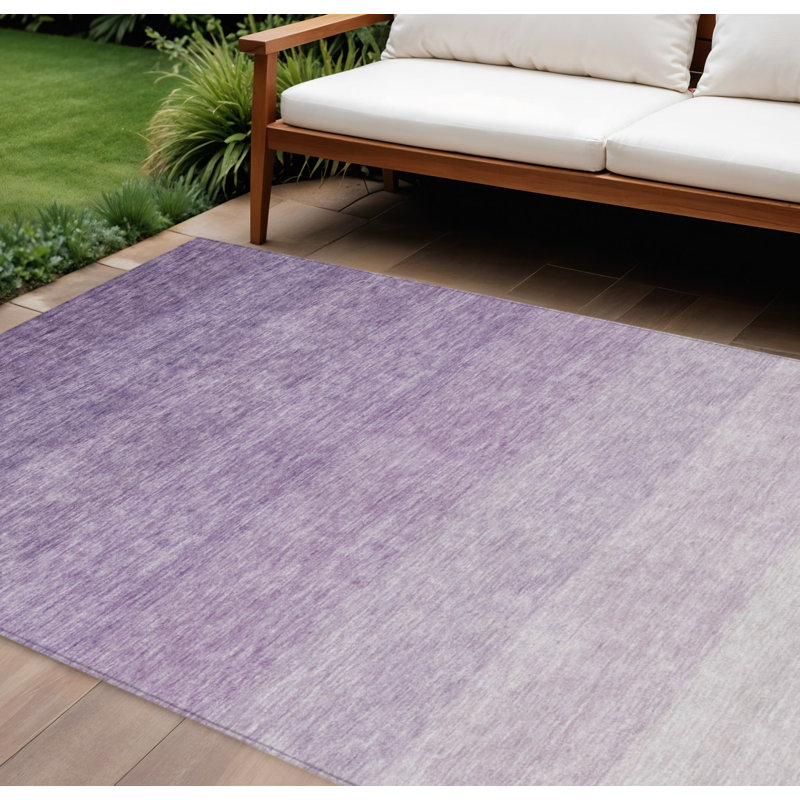 Tapis d'intérieur lavable ombre mauve et lavande HomeRoots 8 pi x 10 pi