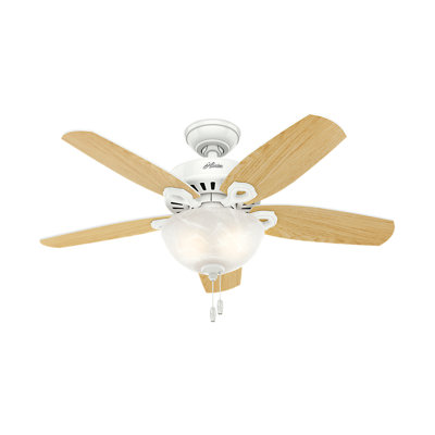 Ventilateur de plafond standard à 5 pales 42 po avec chaîne de traction et ensemble d'éclairage inclus Builder