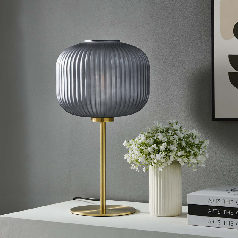 Lampe de table Reprise Glass Sphere, Noir