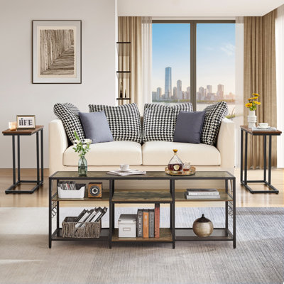 Racavan 3 - Piece Living Room Table Set