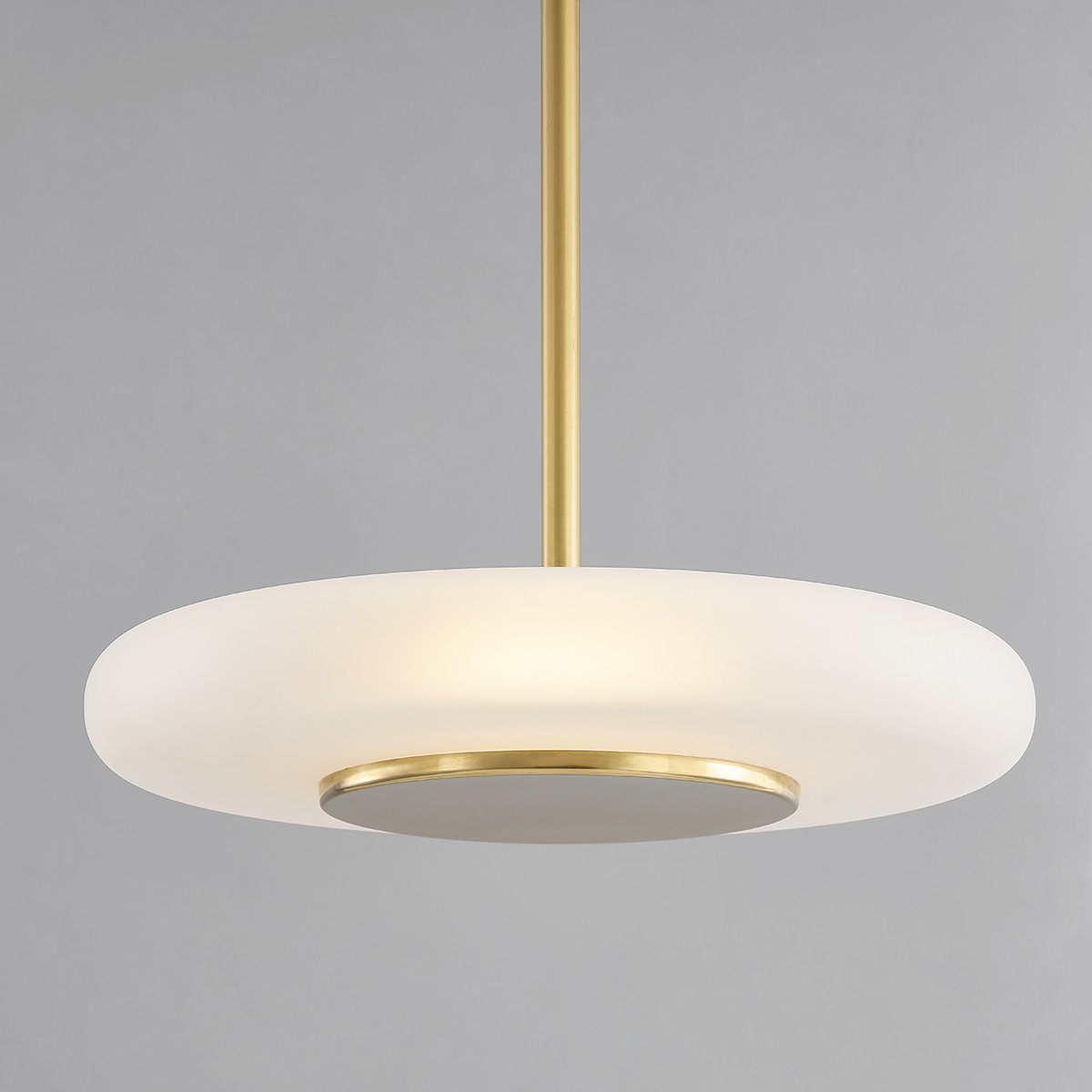 Blyford Dimmable Pendant, Aged Brass, 7.75" H x 20.75" W x 20.75" D
