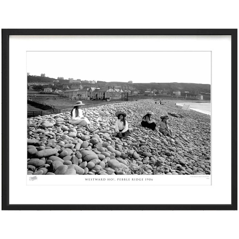Westward Ho!, Pebble Ridge 1906 by Francis Frith - Single Picture Frame Print, 40cm H x 50cm W x 2.3cm D