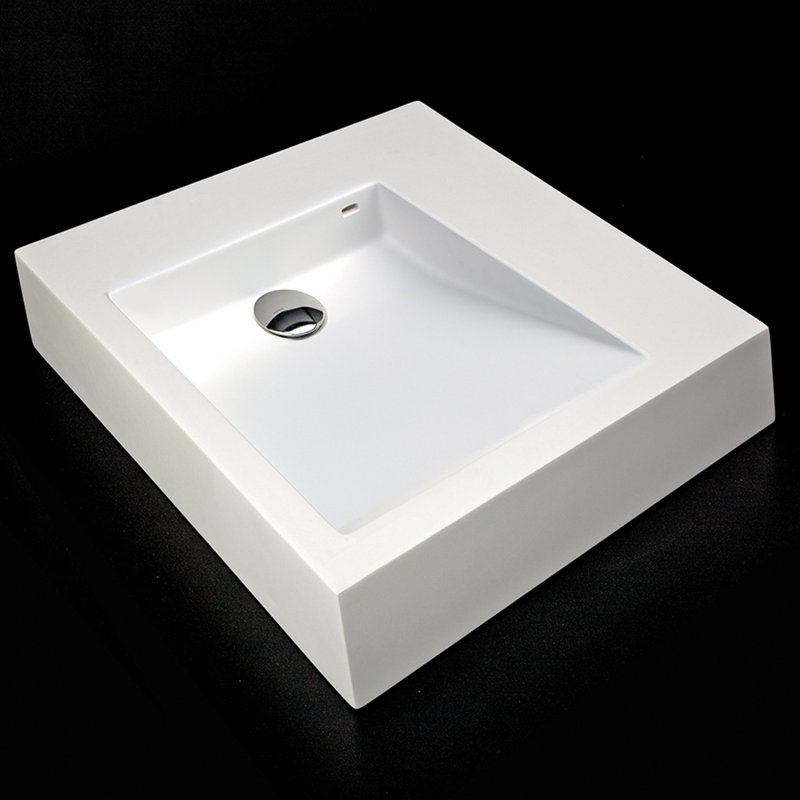 Luce 21.88'' L Bathroom Sink, Matte White, None