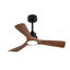 Ventilateur de plafond noir moderne 42 pouces avec lumière 3 pales ABS Moteur à courant continu réversible à télécommande avec DEL à intensité variable