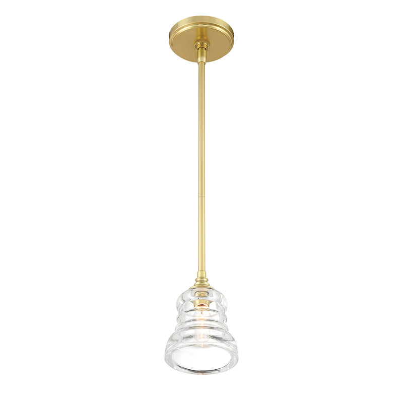 Mini-luminaire suspendu mat 1 lumière Spinnaker, Or