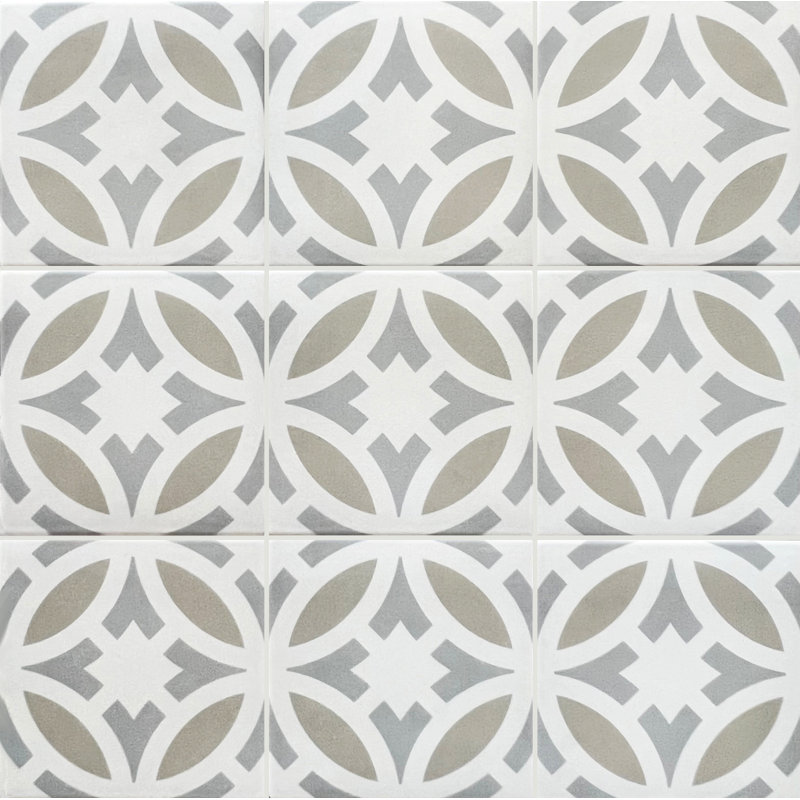 Carreau de céramique à motif pour mur et plancher 8 "x 8" Cove