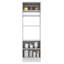 Armoire de rangement Hokku Designs Hazel 2 portes avec porte horizontale et 3 tablettes en bois