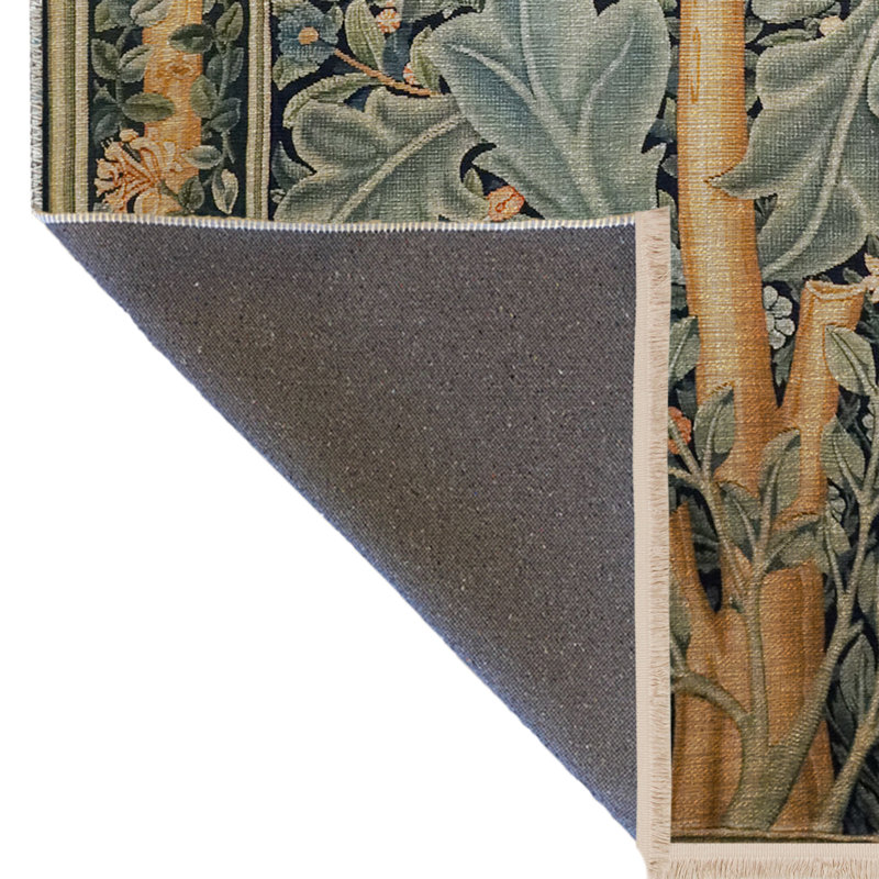 Tapis décoratif multicolore à motif de feuilles et de fruits multicolores, Rectangle 2 pi 8 po x 5 pi