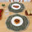 Fabdivine 15"Charming Scalloped Placemats - Himachal