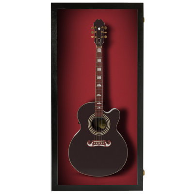 PENNZONI Large Acoustic & Electric Guitar Case, Made From Hardwood & Acrylic