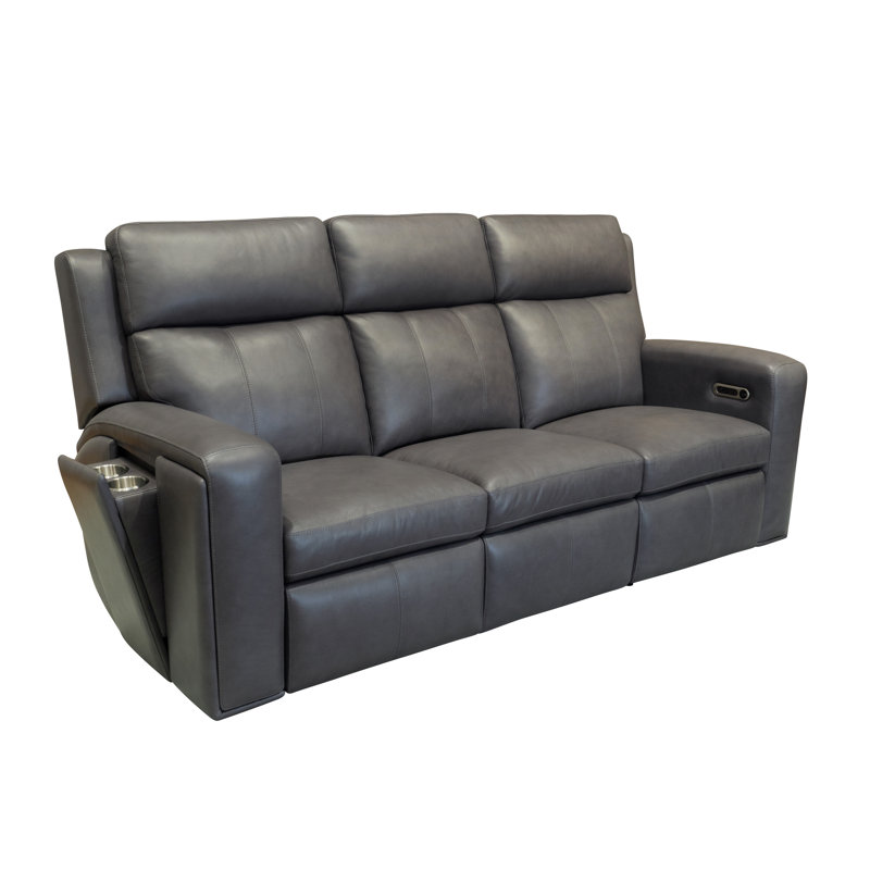 Harrison Power Reclining Sofa With Power Headrests & Lumbar, Gray