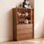 Vitrines en bois massif brun noisette