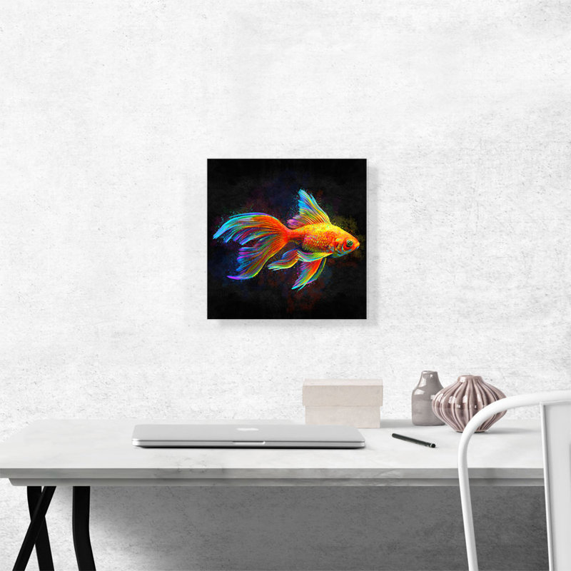" Goldfish Freshwater Aquarium Fish ", 12" H x 12" W x 0.75" D