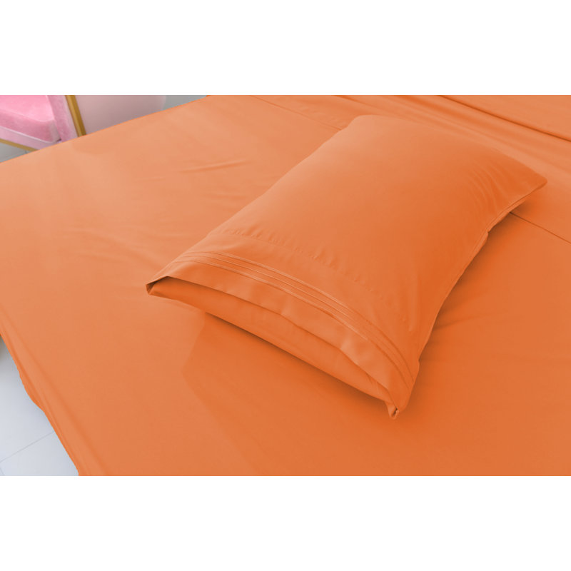 1800 Rayon from Bamboo Sheet Set, Queen, Orange