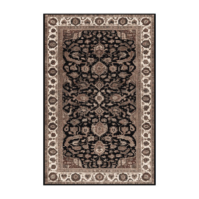 Machine Washable Persian Brown Area Rug