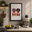 Dachshund Pair Modern - Wrapped Canvas-1890214666-1890214772