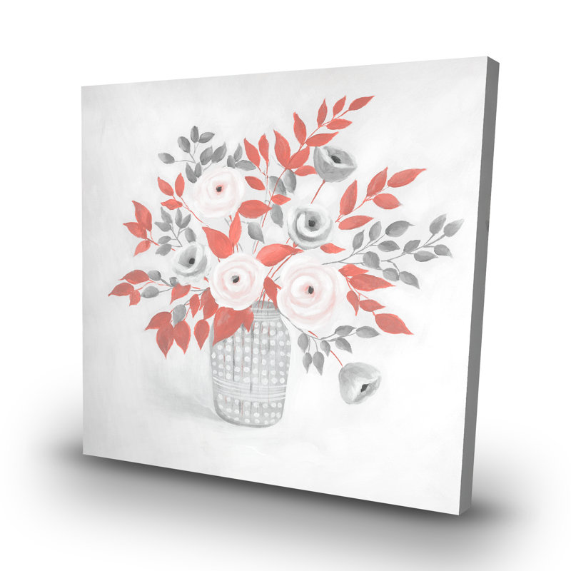 Flower illustration - 32"x32" art on canvas