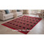 Tapis kilim lavable traditionnel à motif oriental vintage pour le salon Tyngsborough 4 x 6, rouge et noir