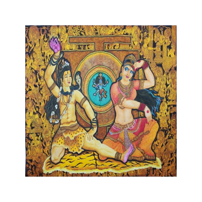 Shiva Parvati | Acrylic On Canvas Painting By Vullam Naresh