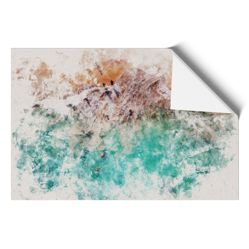 Bias Tugel Beach in Bali Watercolour - Frameless Print, 30cm H x 42cm W x 0.1cm D