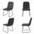 Modern Kitchen Dining Set, Extendable Dining Table with Upholstered Dining Chairs-119358124-119358126
