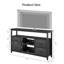 Commode à tiroir l 47 po, meuble télé pour téléviseur de 55 po avec lumières à DEL RVB et station de charge - 4 tiroirs de rangement en tissu-878876767