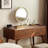 31.5"Vintage Small White Waxwood Vanity Desk