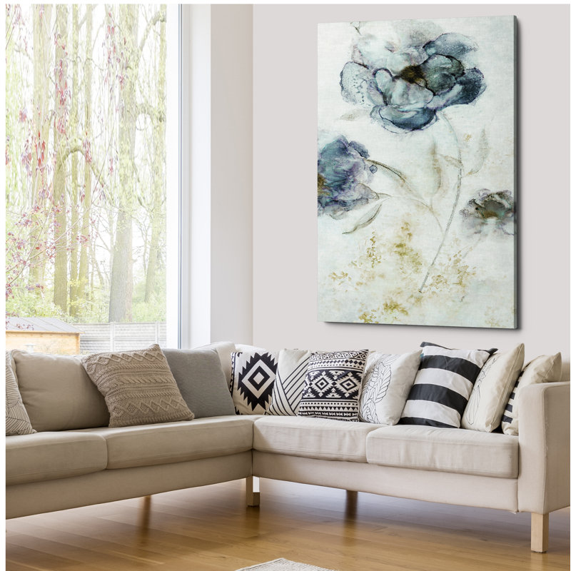 « matinée pivoine », reproduction sur toile tendue, H 12 po x l 18 po x P 1,5 po