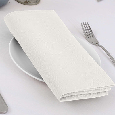 Linen Textured Dinner Cloth Napkins Set of 12 (18" X 18") Waterproof Extra Soft Thick Durable Reusable Napkins with Hemmed Edges for Weddings and Everyday Use