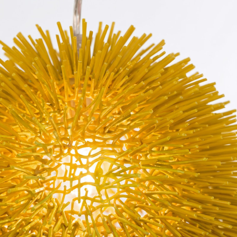 Luminaire suspendu 1 lumière Urchin - jaune doux, Jaune