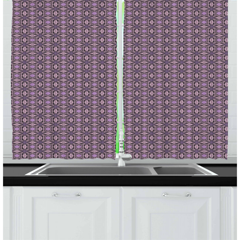 Geometric Tailored Kitchen Curtain