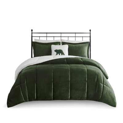 Plush Sherpa Bedding Sets Full Queen, Cozy Modern Farmhouse Home