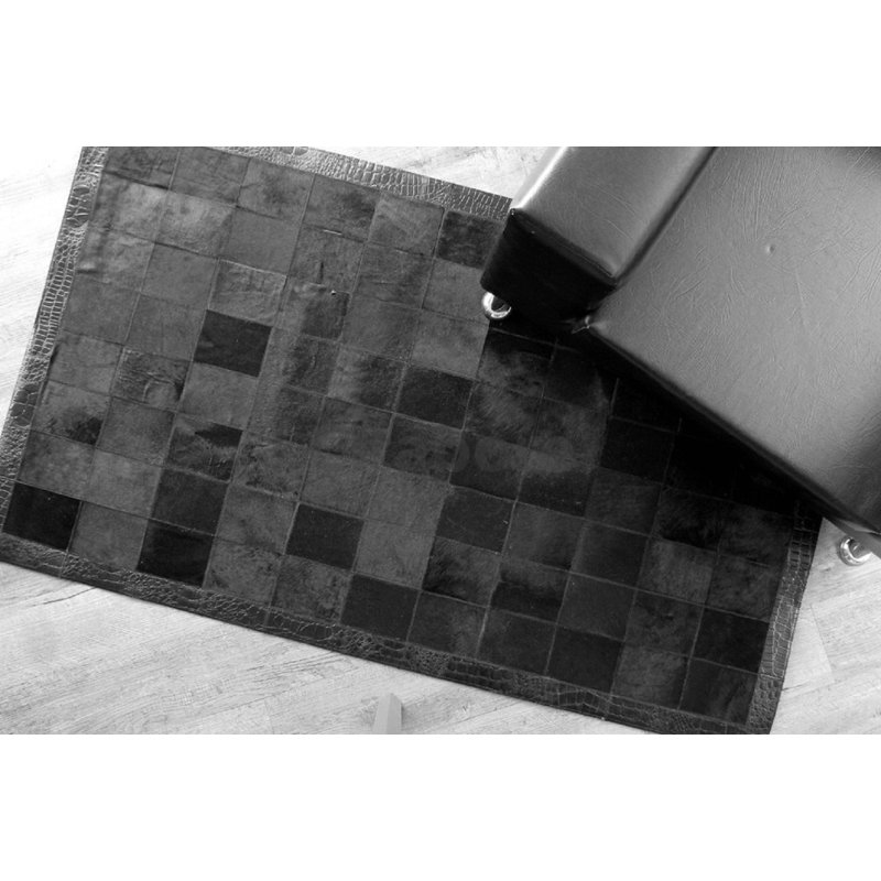 Mckinney Geometric Cowhide Hand Woven Area Rug, Rectangle 240 x 300 cm