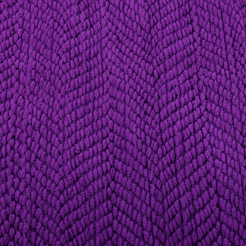 Jeté en tricot de tweed, Pourpre impérial, 50 po x 60 po