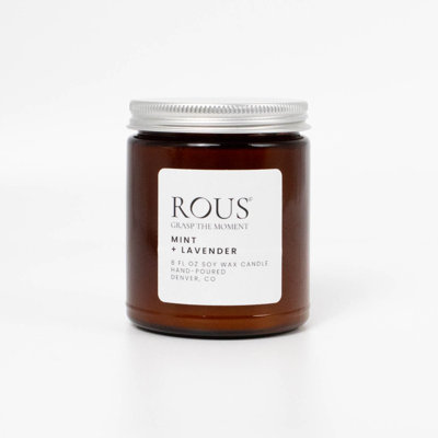 Burmese Teakwood Soy Candle – 8 oz, Hand-Poured, Clean Burn | Mint_Lavender