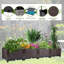 Jardinières surélevées, jardinières pour plantes avec bouchons de drainage pour légumes, herbes, plantes, racines profondes, brun