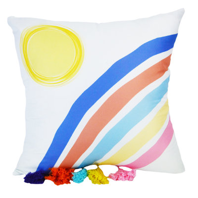  Your Lifestyle by Donna Sharp Smoothie Rainbow Tasseled Decor Pillow