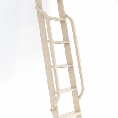 Maple Wood Library Ladder Handrail (No Ladder)