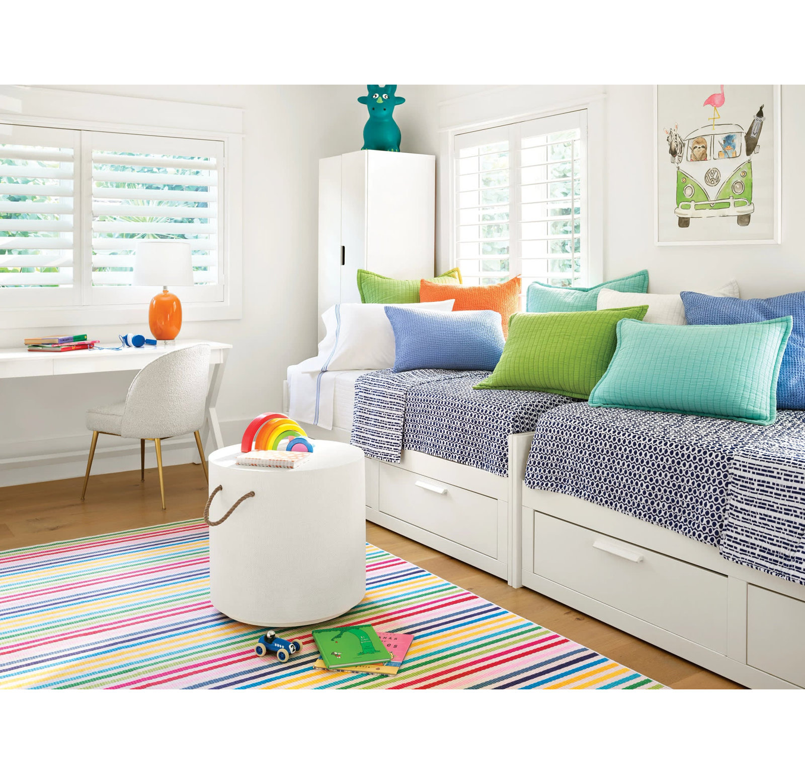 Bubble Shams, Standard, French Blue