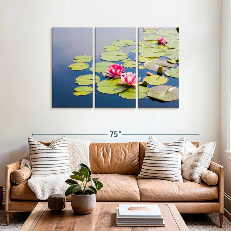 Harnek Sunny Water Lilies, 36" H x 57" W