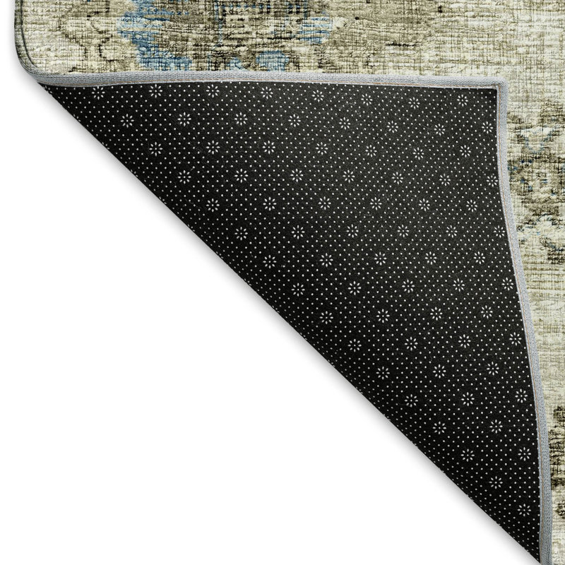 Tapis de couloir bleu Premium Mayfield AMF96 lavable à la machine, Rectangle de 10 pi x 14 pi