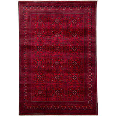 Hand-Knotted High-Quality Red Area Rug