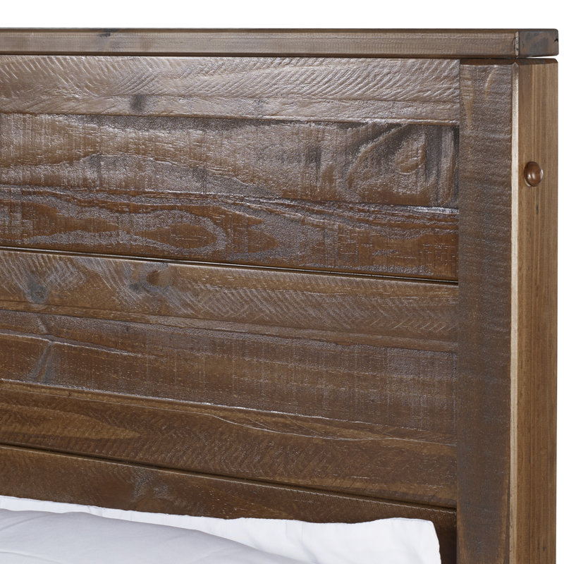 Romney Solid Wood Standard Bed, King, Antique Walnut