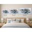Toile abstraite bleue et grise pour salon, chambre à coucher et bureau | Décor de toile moderne moderne côtier-131382329