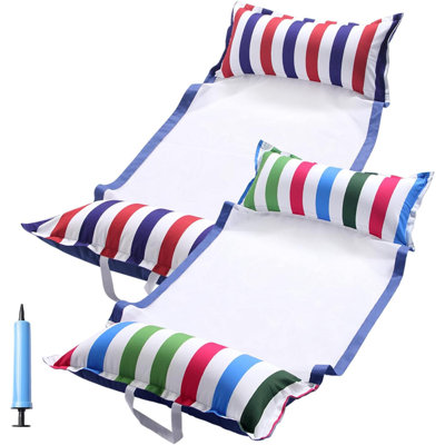 Flotteurs en tissu hamac pour piscine, 2 flotteurs gonflables multi-usages pour hamacs aquatiques (selle, chaise, hamac, dériveur), flottant pour adultes