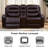 74.5" Breathing Leather Power Reclining Loveseat With Storage Console & USB Port – Double Electric Recliner, LED Lighting