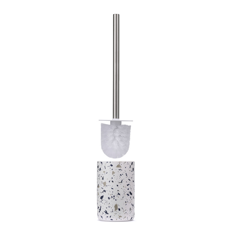 Blue Terrazzo Toilet Brush and Holder